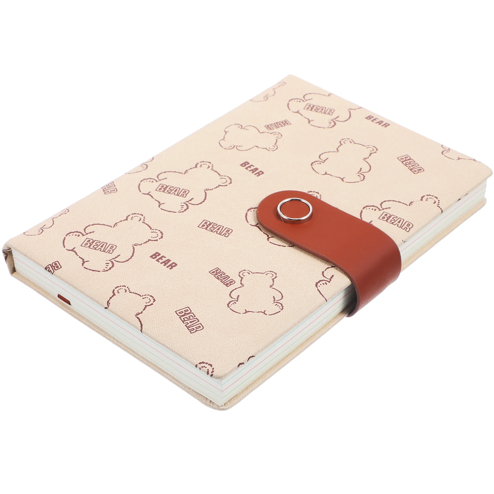 

Bear Pattern Cover B6 Notepad Business Notebook Portable Notepad Decorative Scrapbook Notepad Diary