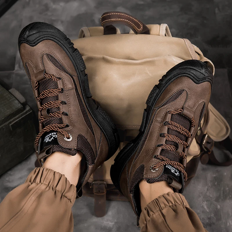 39-44# Men's Fashion Keep Warm High Ankles Hiking Shoes Camping Training Shoes Adult Youth Leisure Hiking Shoes