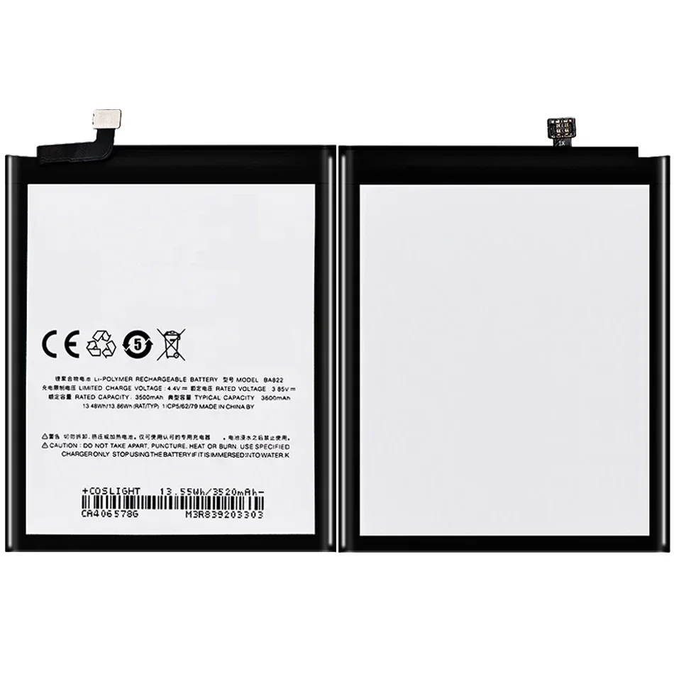 Аккумуляторы для мобильных телефонов большой емкости BA822 BA 822 3600 мАч Meizu Note 8 Note8