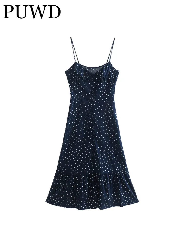 

Женское нижнее белье в горошек PUWD, элегантное милое уличное удобное свободное женское платье для девушек, лето 2022