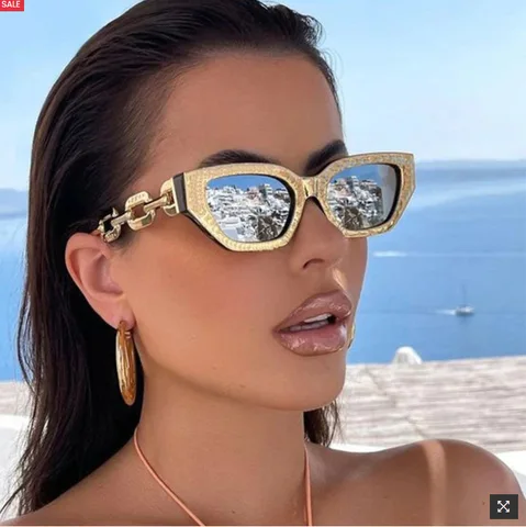 Солнцезащитные очки «кошачий глаз» женские, винтажные брендовые дизайнерские черные солнечные очки UV400, 2022