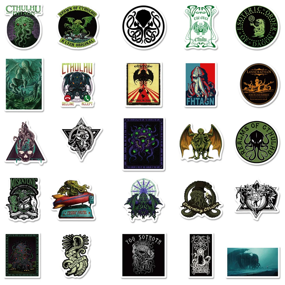 Наклейки Cthulhu сделай сам стикеры граффити для чемоданов ноутбуков скейтбордов