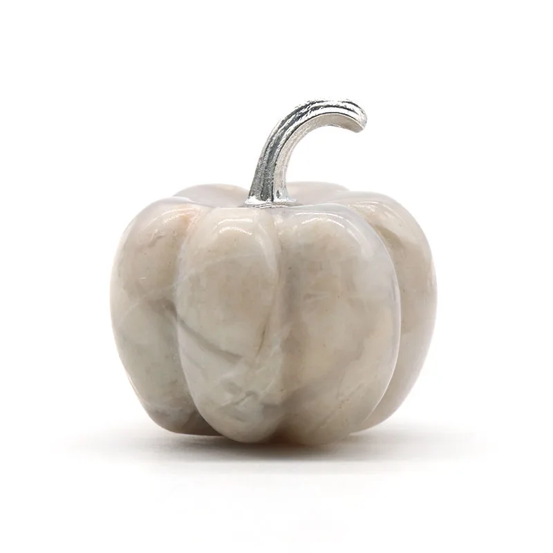 

Natural 30MM Crazy Agate Pumpkins Figurines for Home office Party Decoration Gemstone Pendant