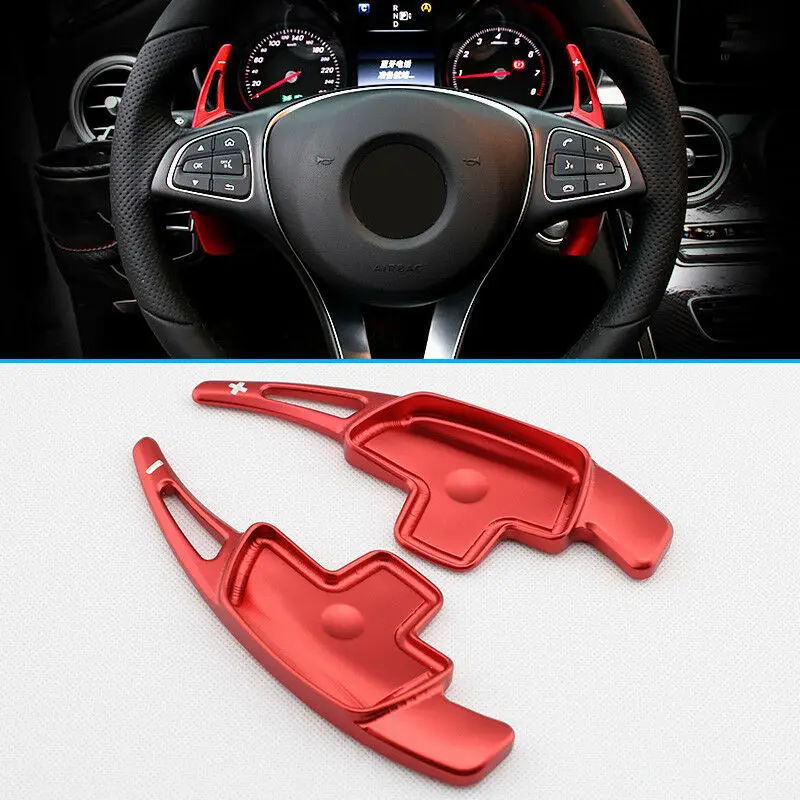 

2pcs Car Steering Wheel Paddle Shifter Extension for New Mercedes Class C A B E GLK GLE CLS CLA GLA Gear Shifter Paddle Extended