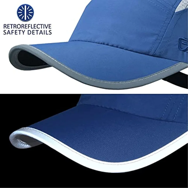 【GADIEMKENSD】Unstructured Hats Reflective Brim UPF 50+ Outdoor Caps for Women tennis Cap