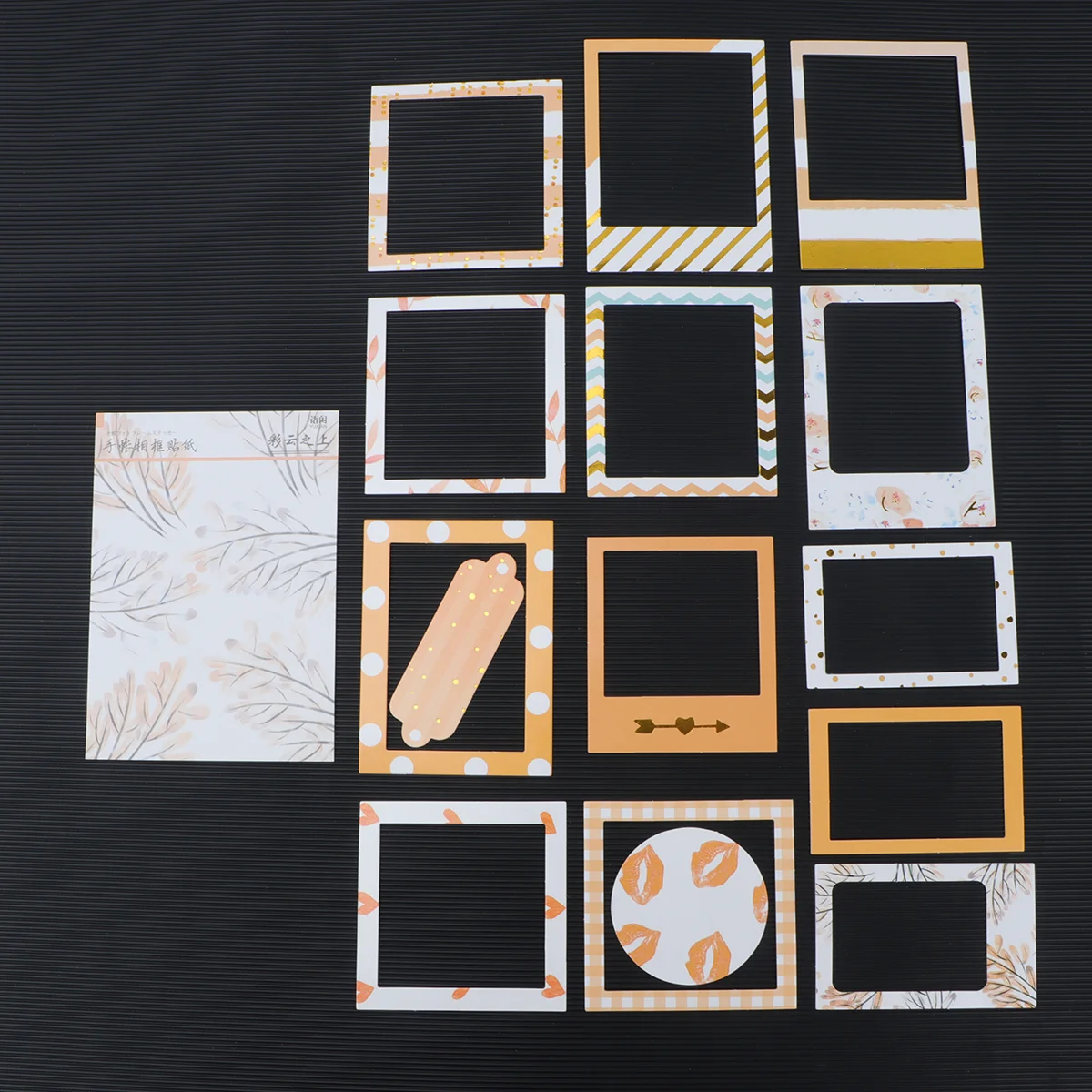 

4 Sets Creative Paper Beautiful Photo Accessories Photo Frame Sticker Self-Adhesive Sticker for Decoration