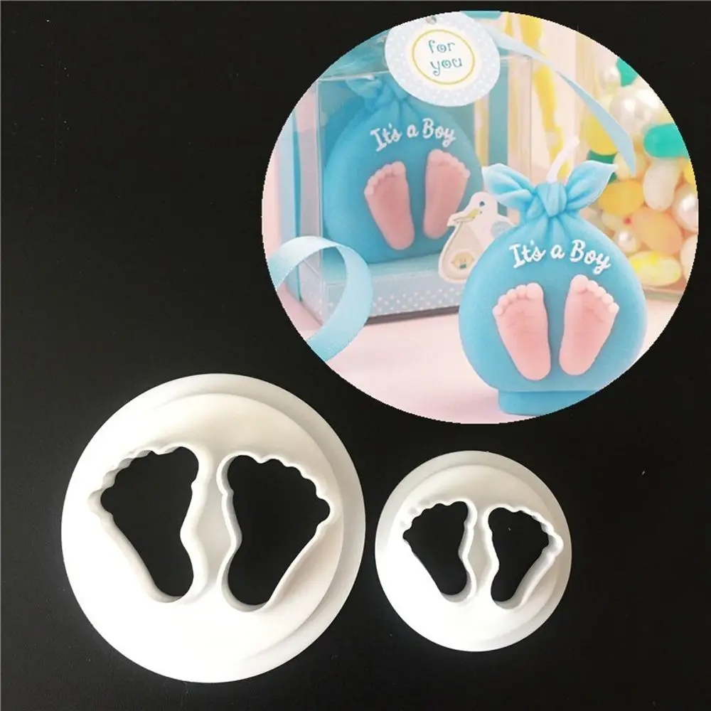 

2Pcs 3D Baby Feet Shape Mold DIY Cookie Fondant Chocolate Mold Bakeware Sugar Craft Baking Dish Cake Decorating DIY Tools