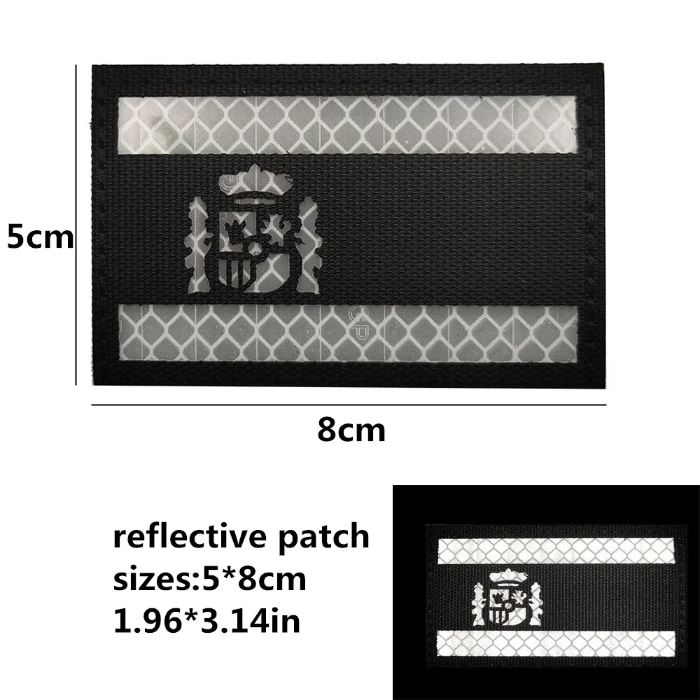 Светоотражающая нашивка Испании с флагом военная тактическая повязка на руку