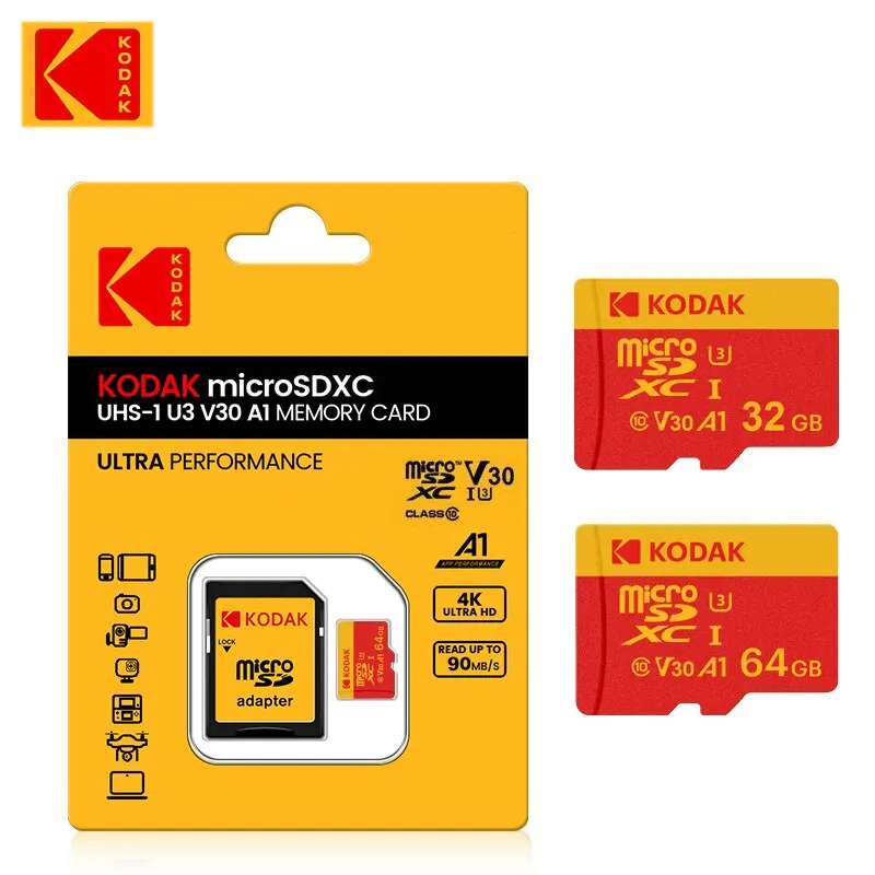 Карта памяти Kodak MicroSD 32/64 ГБ