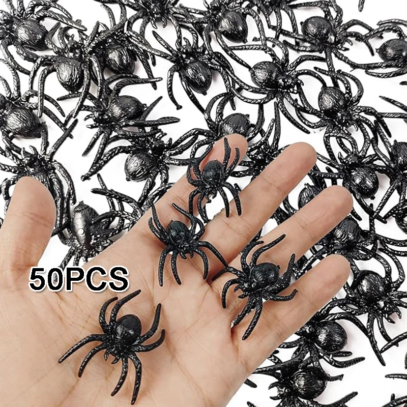 

Пластиковые пауки для Хэллоуина