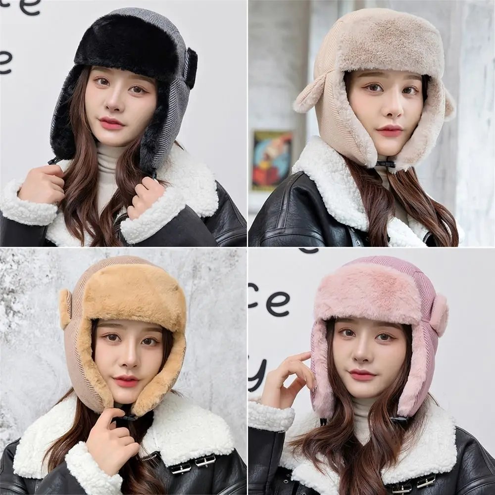 

Женская теплая зимняя флисовая шляпа-бомбер из искусственного меха