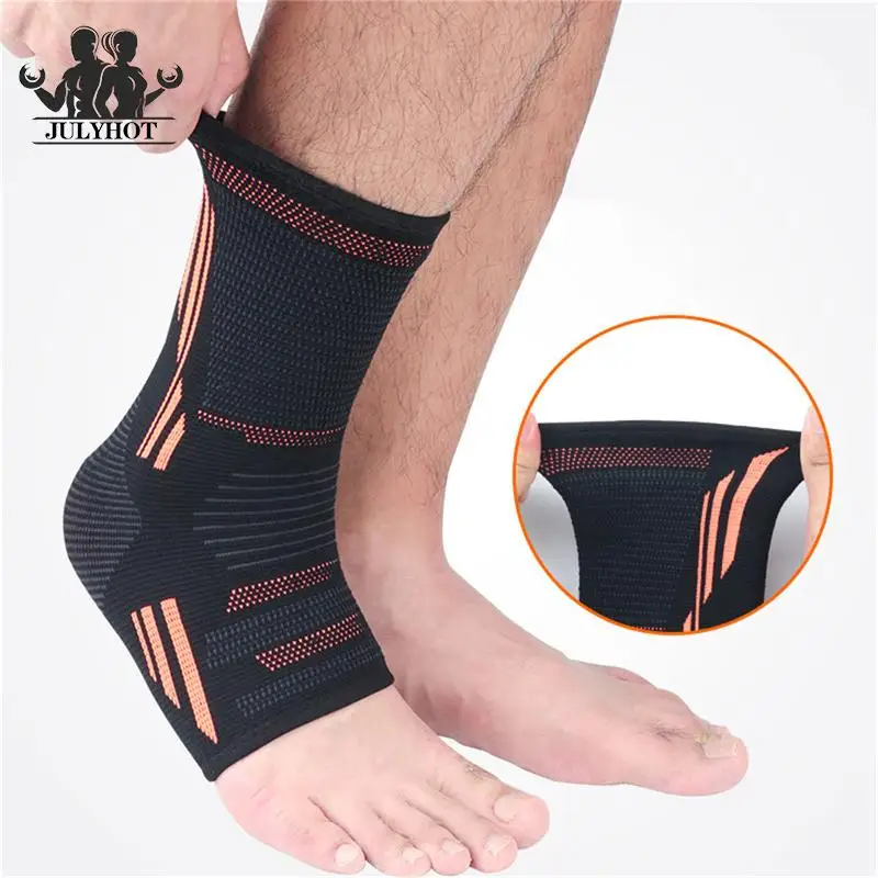 

1pc Ankle Brace With Silicone Padded Protect Heel Compression Sports Basketball Football Durable Ankle Protector Support Sleeve