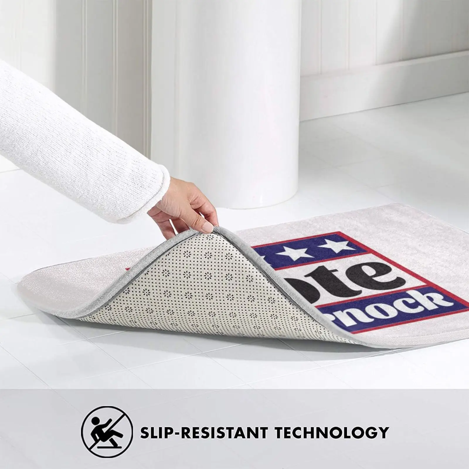 Забавная Подарочная наклейка Vote Warnock мягкий коврик дверной прорезыватель