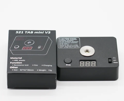 521 TAB Мини-тестер сопротивления спирали  V3 Ом