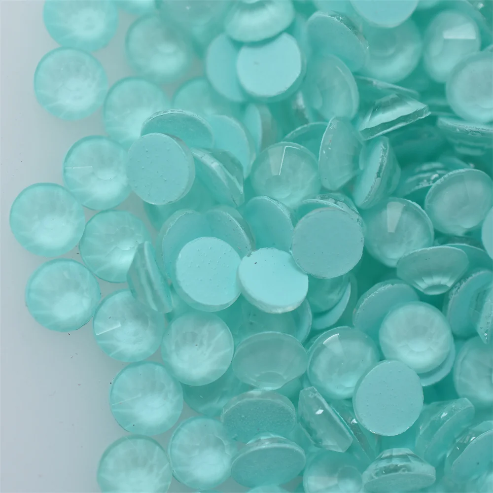 Бирюзовые Стеклянные Стразы Искусственный Муассанит Клейкая Плоская Задняя