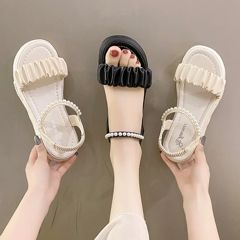 

Beige Heeled Sandals 2022 Summer Espadrilles Platform Open Toe Clogs Wedge Med Sale Of Women's Shoes Black High Gladiator Peep F