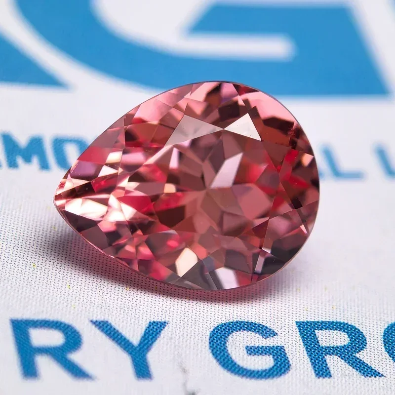 Выращен в лаборатории Padparadscha цвет красного лотоса VVS1 сертификат AGL подвески