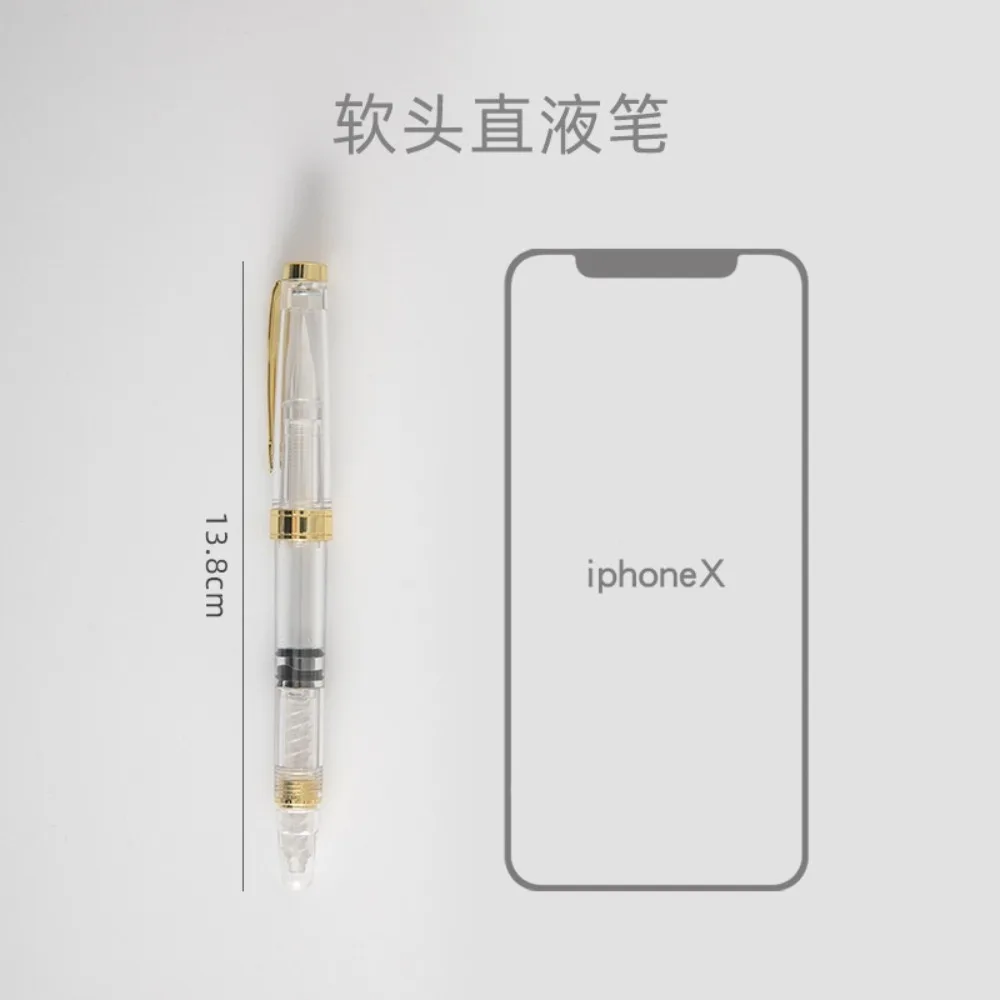 

Многоразовая прозрачная авторучка для каллиграфии с мягким наконечником кисти