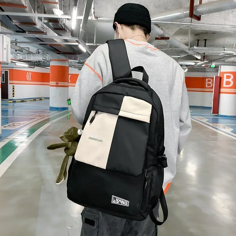 

Korean Trendy High-capacity Cool Casual Couple Backpacks Preppy Style High School Student Big Bookback Travel Luggage Backpack