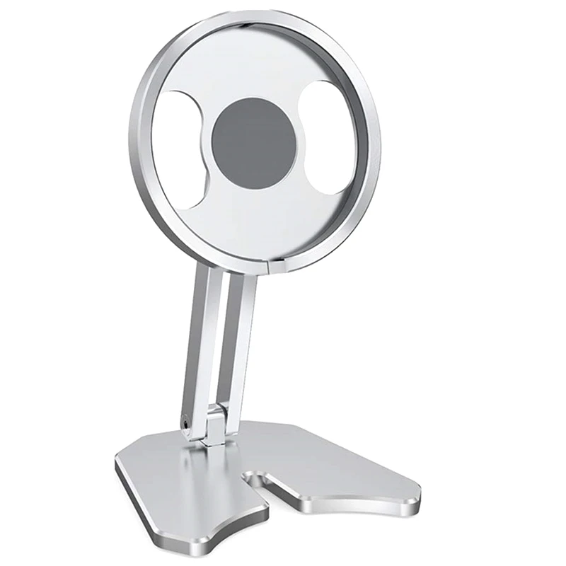 

Cell Phone Stand Compatible, Adjustable Foldable Phone Stand Table Cell Phone Holder - Compatible Charger -Silver