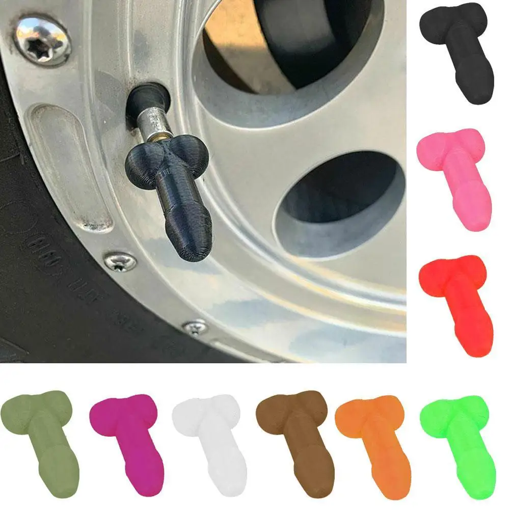 

9Pcs Tire Cockz Prank Novelty Caps Cover Valve Stem Caps Universal Car Tire Valve Caps Luminous Stem Cap Kit
