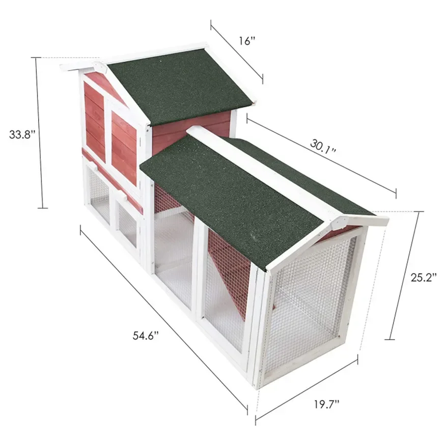 Задние дворы Делюкс двухъярусные деревянные животные укладка куры утка птица