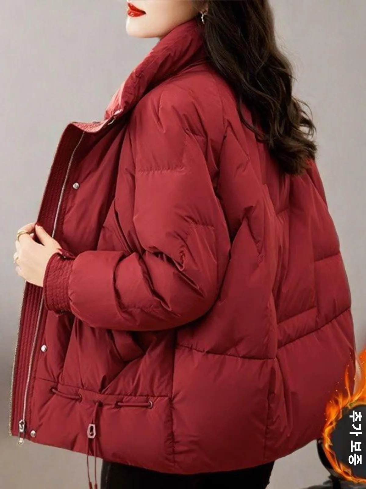 Ankela Красный пуховик Куртка на хлопковой подкладке Верхняя одежда Зимняя новая