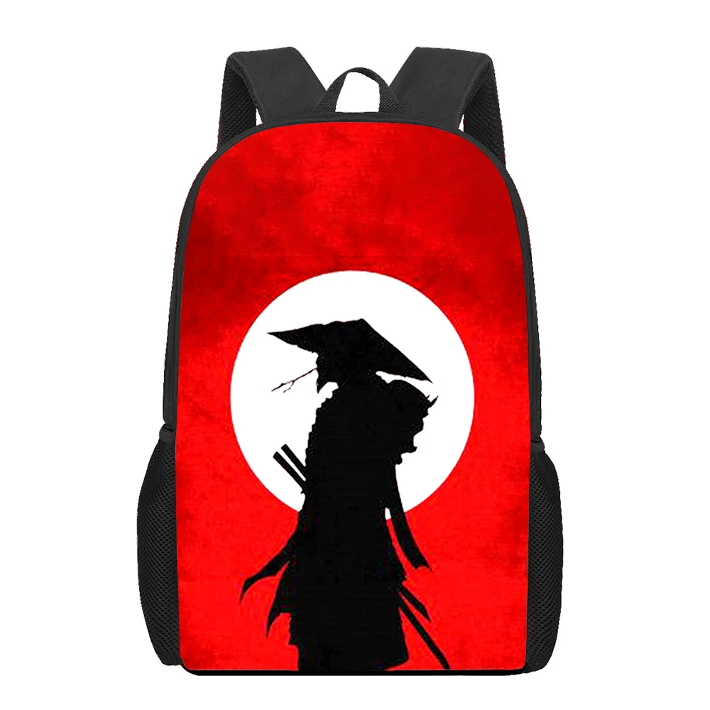 Japan samurai art 3D Print School Bag Set for Teenager Girls Primary Kids Backpack Book Bags Children Bookbag Satchel Mochila