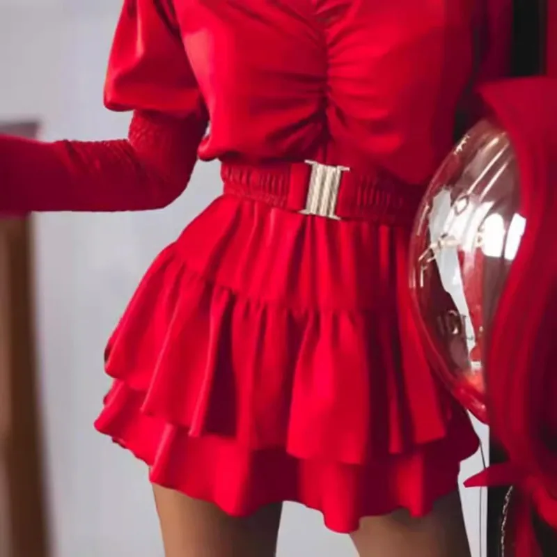 Новинка весна-лето 2024 женская одежда однотонное платье с открытыми плечами и