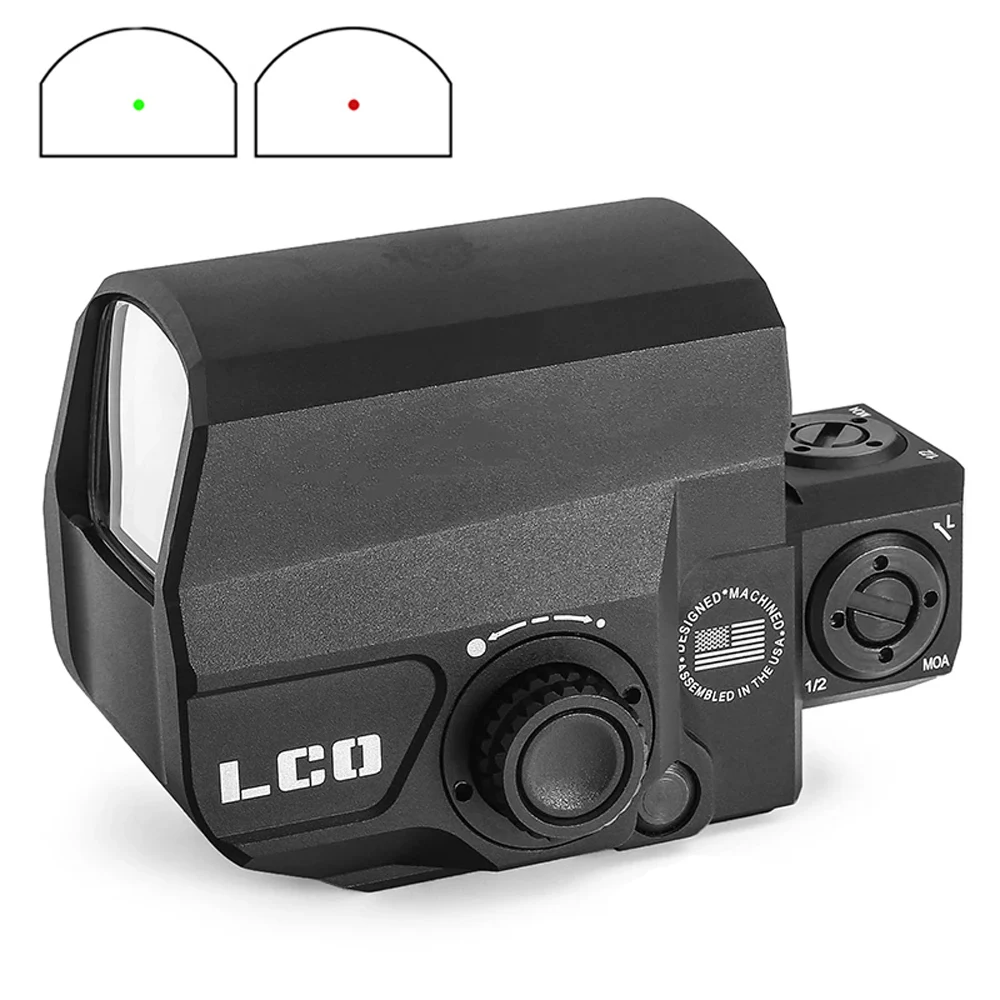 

Tactical LCO Optics Metal Red Green Dot Sight Collimator Holographic Rifle Scope Hunting Reflex Sights Fit 20mm Rail Mount