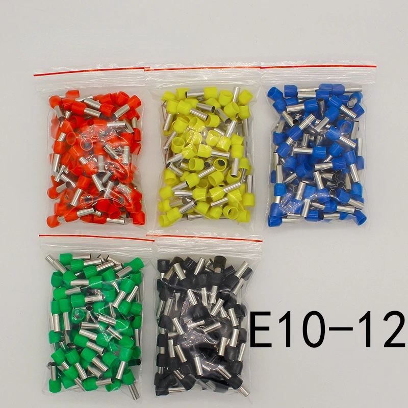 

E10-12 Tube insulating Insulated terminals 10MM2 Cable Wire Connector 100PCS/Pack Insulating Crimp Terminal Connector E-