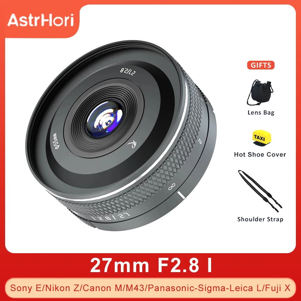 

AstrHori 27mm F2.8 I APS-C Large Aperture Prime Lens for Fujifilm X S10 Canon M Camera Sony A6000 A6400 A6500 A6600 Nikon Z FC