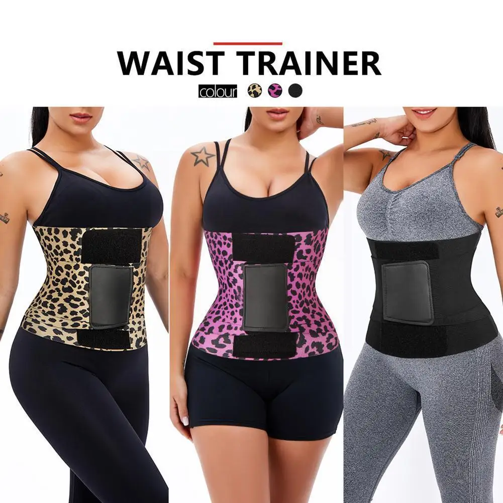 

Leopard Print Elastic Belt Abdomen Waist Sculpting Strap Shaper Trainer Control Shapewear Slim Postpartum Women Tummy Cinch H7L5
