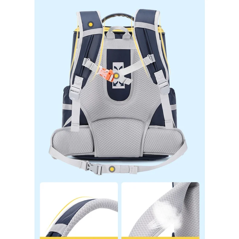 British Style Children Students Space Panelled Backpacks New Primary Girl Boy Simple Schoolbags for Grade 3-6  Kids Fashion Bags