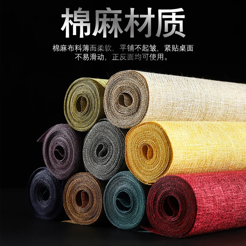 

Linen Waterproof Tea Mat Taiwan Tea Flag Tea Mat Zen Diablement Fort Table Flag Mat Square Cloth Cushion Kung Fu Tea Set