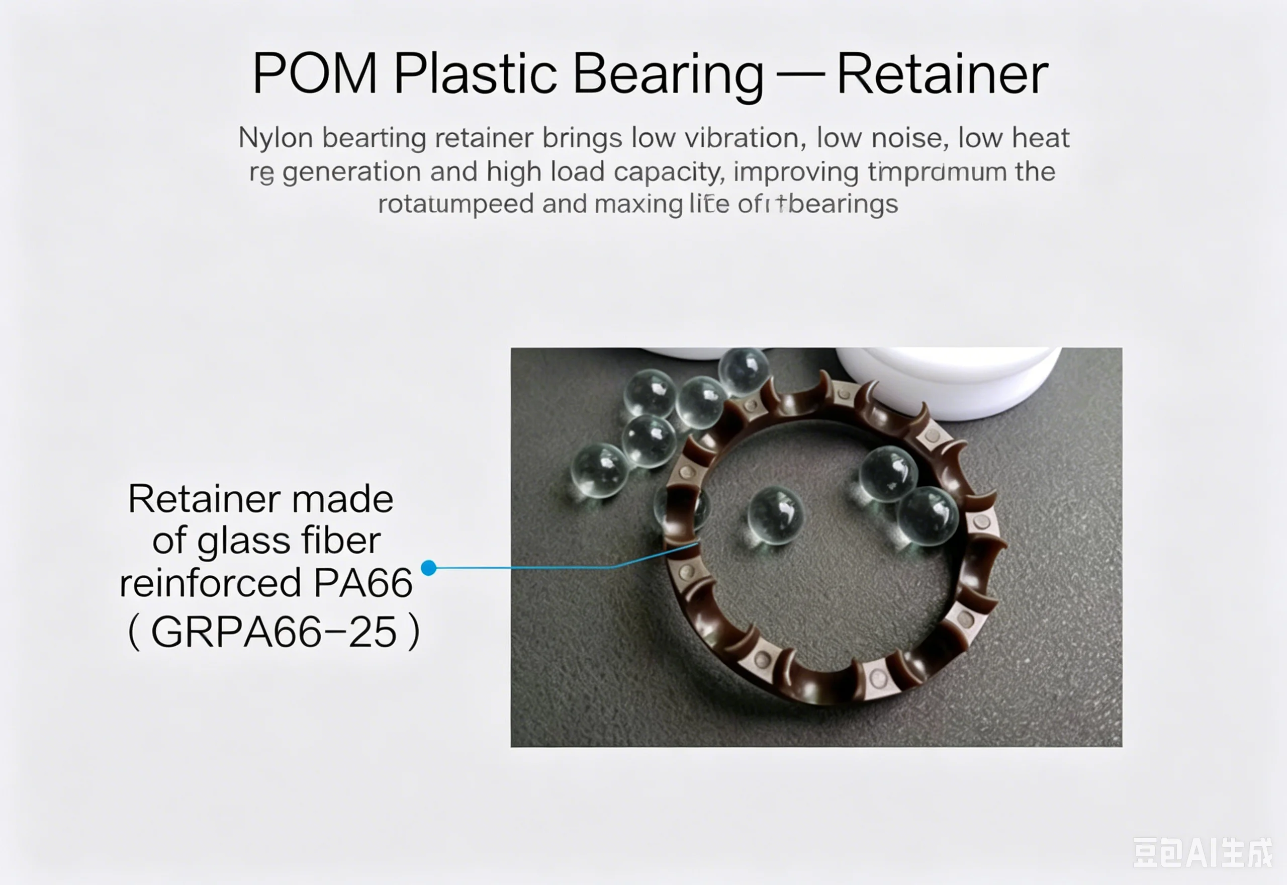 Подшипник из пластика POM + шарики из нержавеющей стали 304 6300 6301 6302 6303 6304 6305 6306 6307, устойчив к коррозии и водонепроницаем. (art.: 3920dd01299c2) - 3920dd01299c2