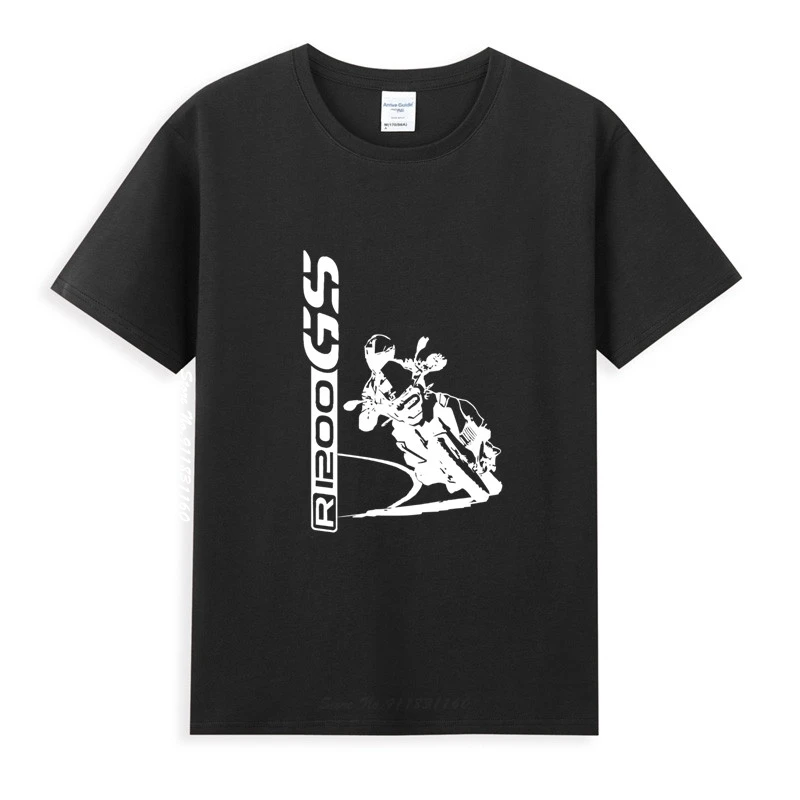 

1200 Gs Motorcycle T-Shirt Homme Summer Tops Short Sleeve Tee Shirt Pure Cotton Vogue Style Unisex