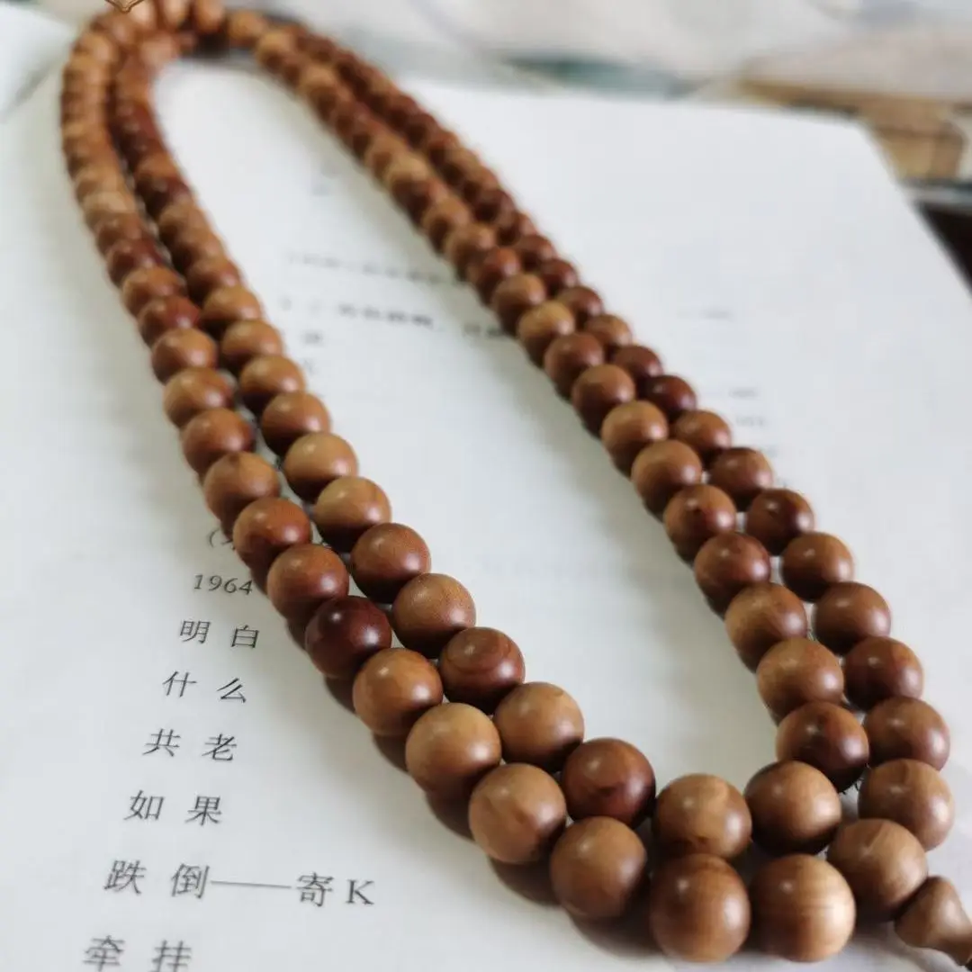 

SNQPOld Mountain Sinking Sandalwood Hand Chain 08/108 Indian Buddha Beads Natural Necklace Bead