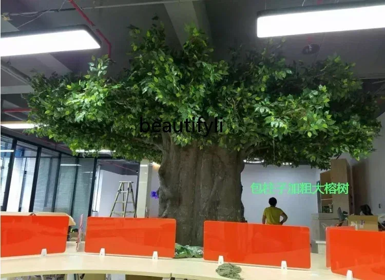 Имитация дерева Frp искусственные деревья Большие колонны Banyan в помещении
