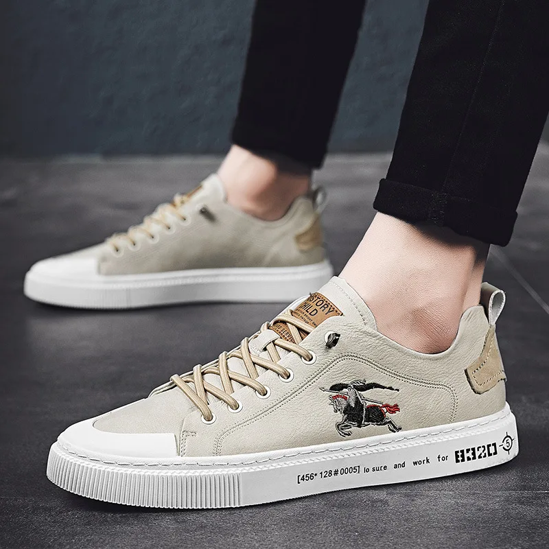 

Spring Casual Shoes for Men Lace-up Breathable Sneakers Male Flats Shoes Fashion Board Footwear Vulcanized Shoes Tenis Masculino