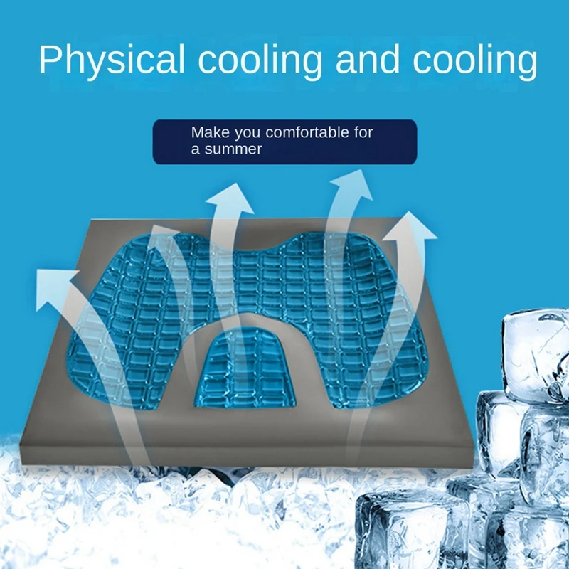 

Gel Memory Foam U-Shaped Seat Cushion For Long Sitting Coccyx Back Tailbone Pain Relief