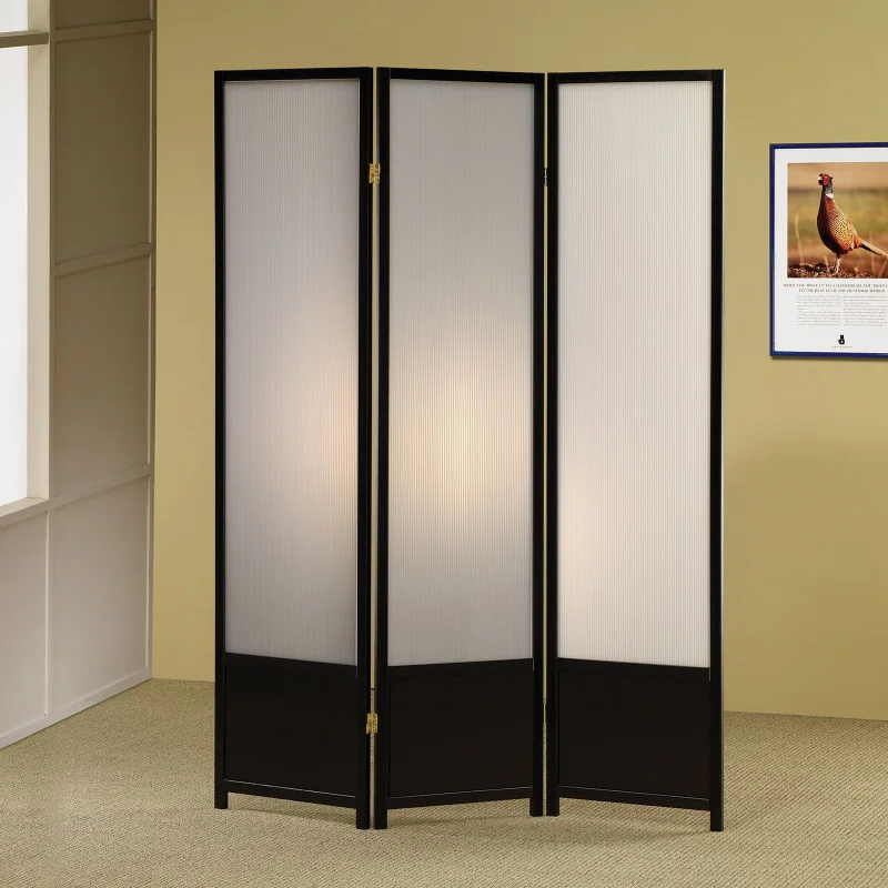

Coaster Furniture 3 Panel Folding Room Divider - Black
