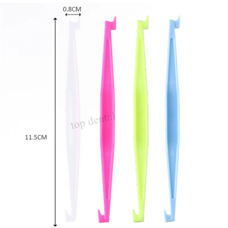 

100Pcs Dental Removal Hook Tool Plastic Orthodontic Braces Picker Double Head Extractor 4 Colors