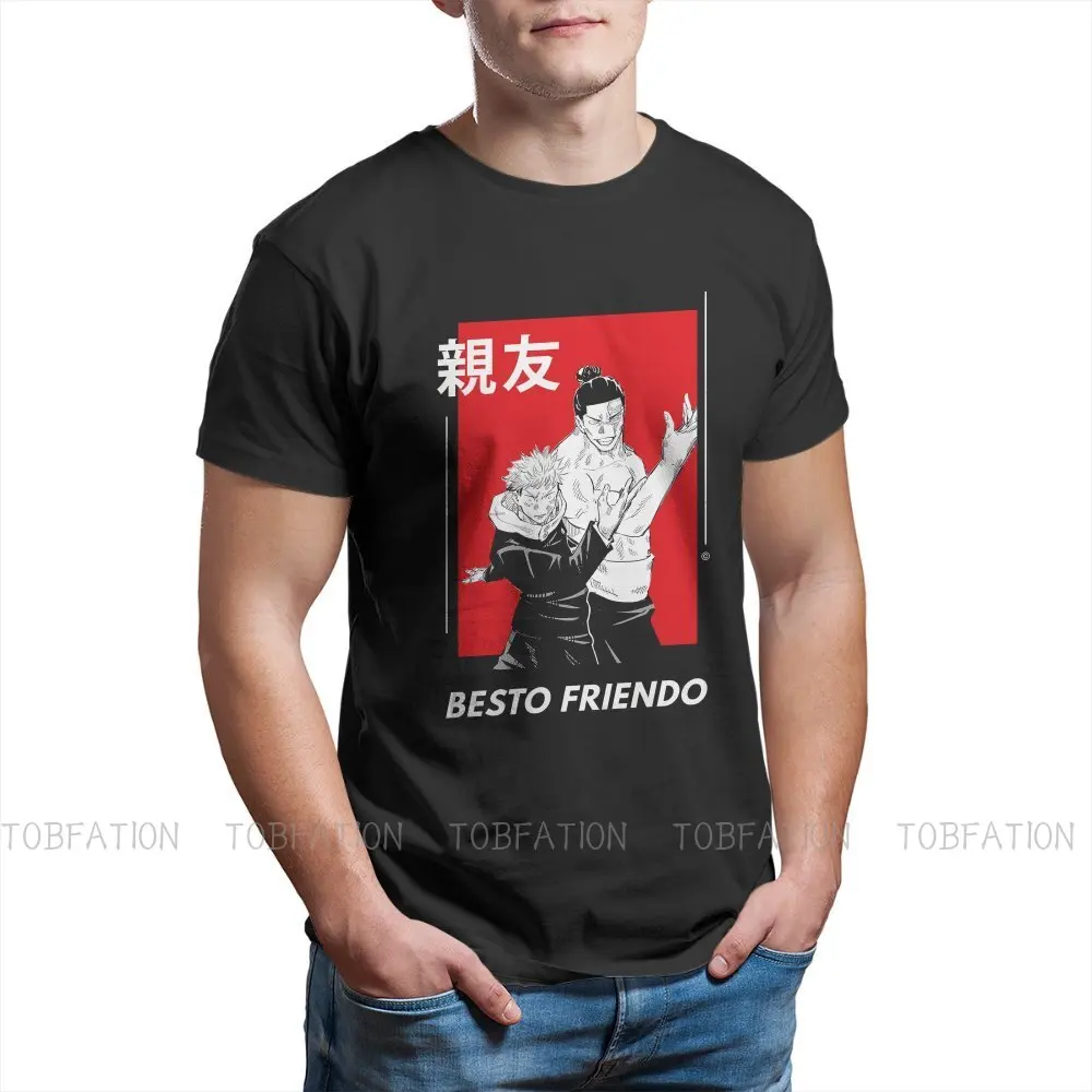 

Мужская футболка Besto Friendo Itadori and Todo Pose, футболка из ткани с круглым вырезом, забавный подарок высокого качества