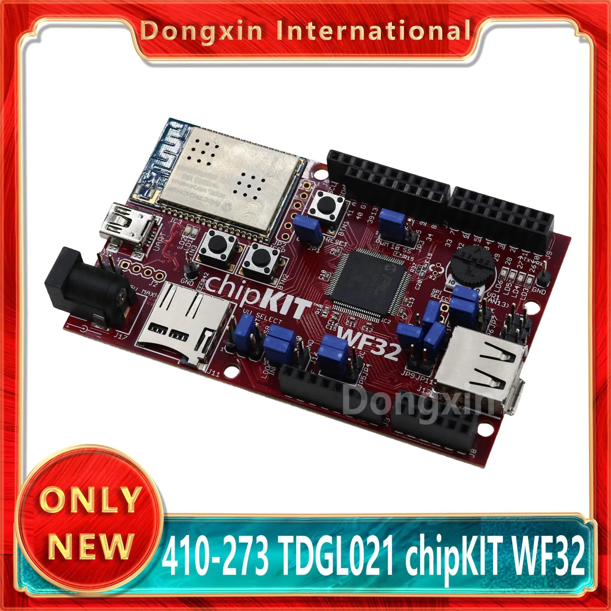 410-273 ЧипKIT TDGL021 WF32 поддерживает плату разработки Wi-Fi PIC32MX 695F512L