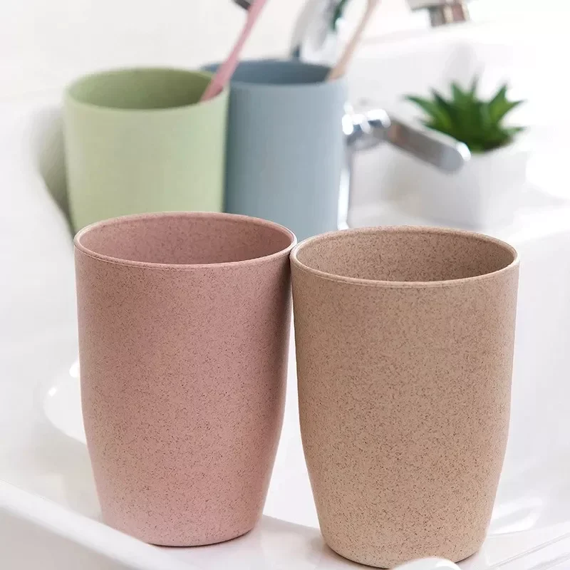 

2022New Style Tea Cups Eco-Friendly Healthy Wheat Straw Biodegradable Coffee Tea Milk Drink Cup Toothbrush Cup for Home Bathroom
