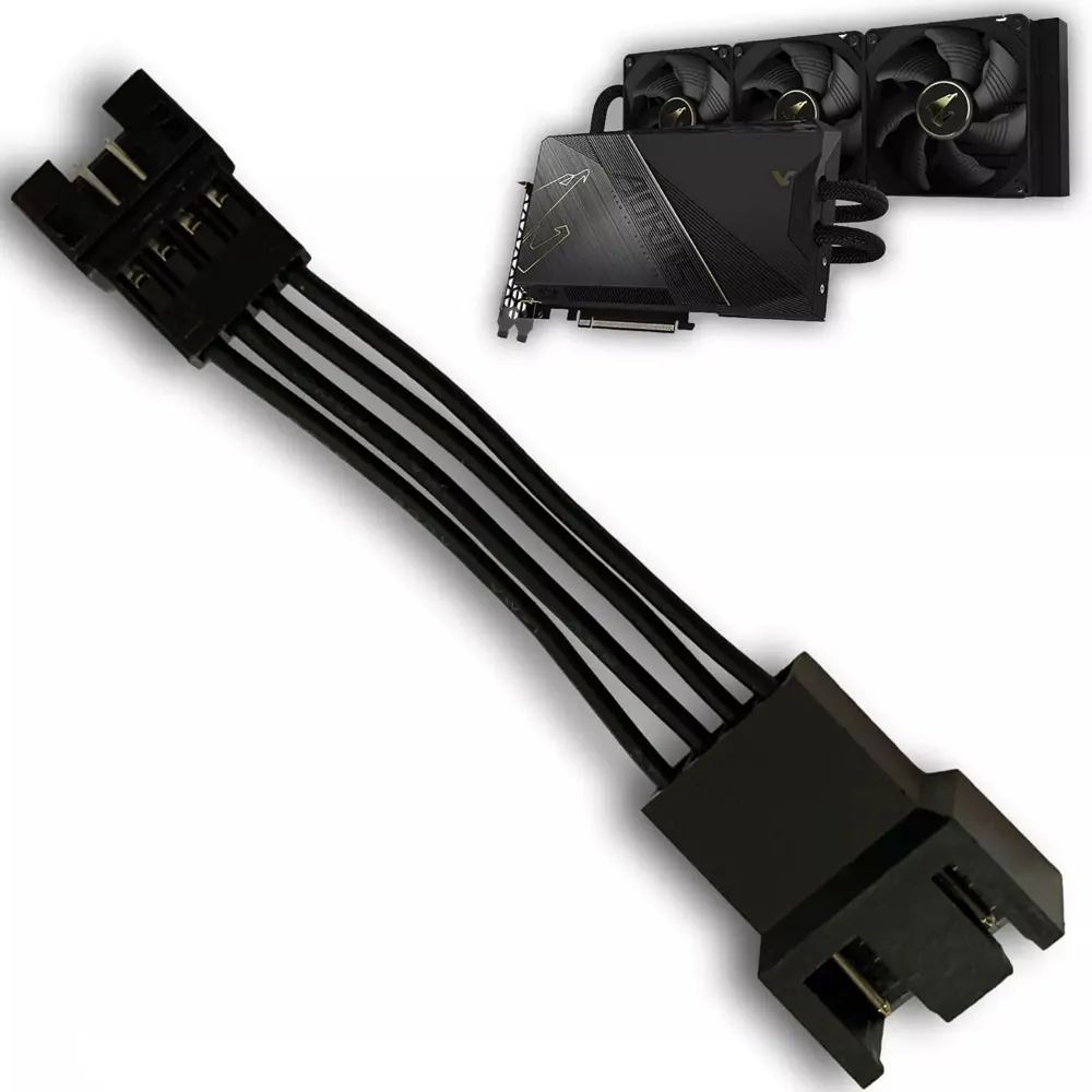 Фото 4-контактный кабель-адаптер вентилятора Gigabyte Waterforce для Aorus RTX 3080 3090 4090 Ti-10 см №1