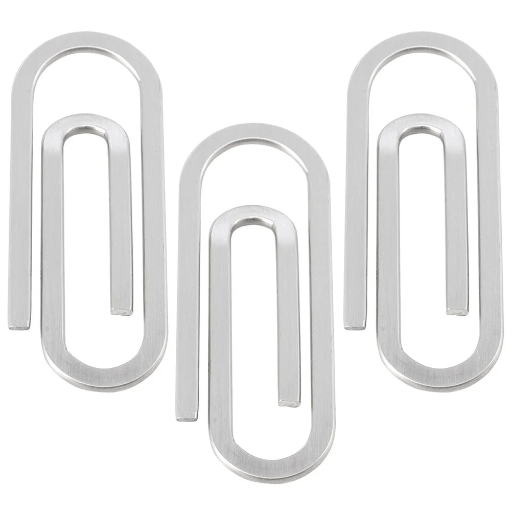 

3Pcs Convenient File Fixation Clips Bill Fixing Holders Paper Clips Receipt Clips for Office