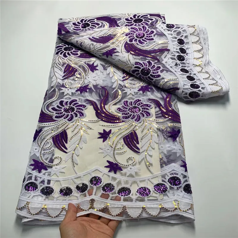 Новейшая африканская кружевная ткань с блестками вышивка из французского тюля