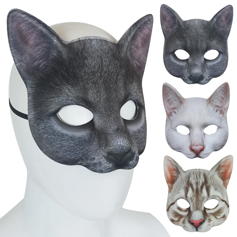 

Унисекс Милая полумаска кошки костюм для вечерние маска для лица Товары для вечеринки реквизит для косплея маскарадные маски на Хэллоуин